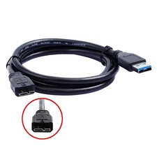 USB 3.0 PC Charger +Data SYNC Cable Cord For EMC Iomega eGo 1TB 35056 Hard Drive