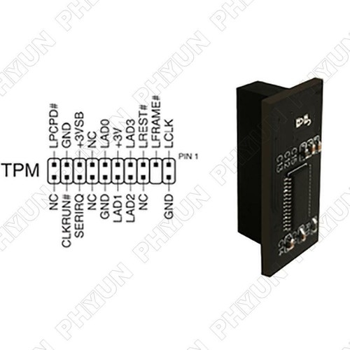 TPM 1.2 Trusted Platform Module 20pin For ASUS MSI ASROCK LPC 20-Pin Motherboard - Afbeelding 3 van 8