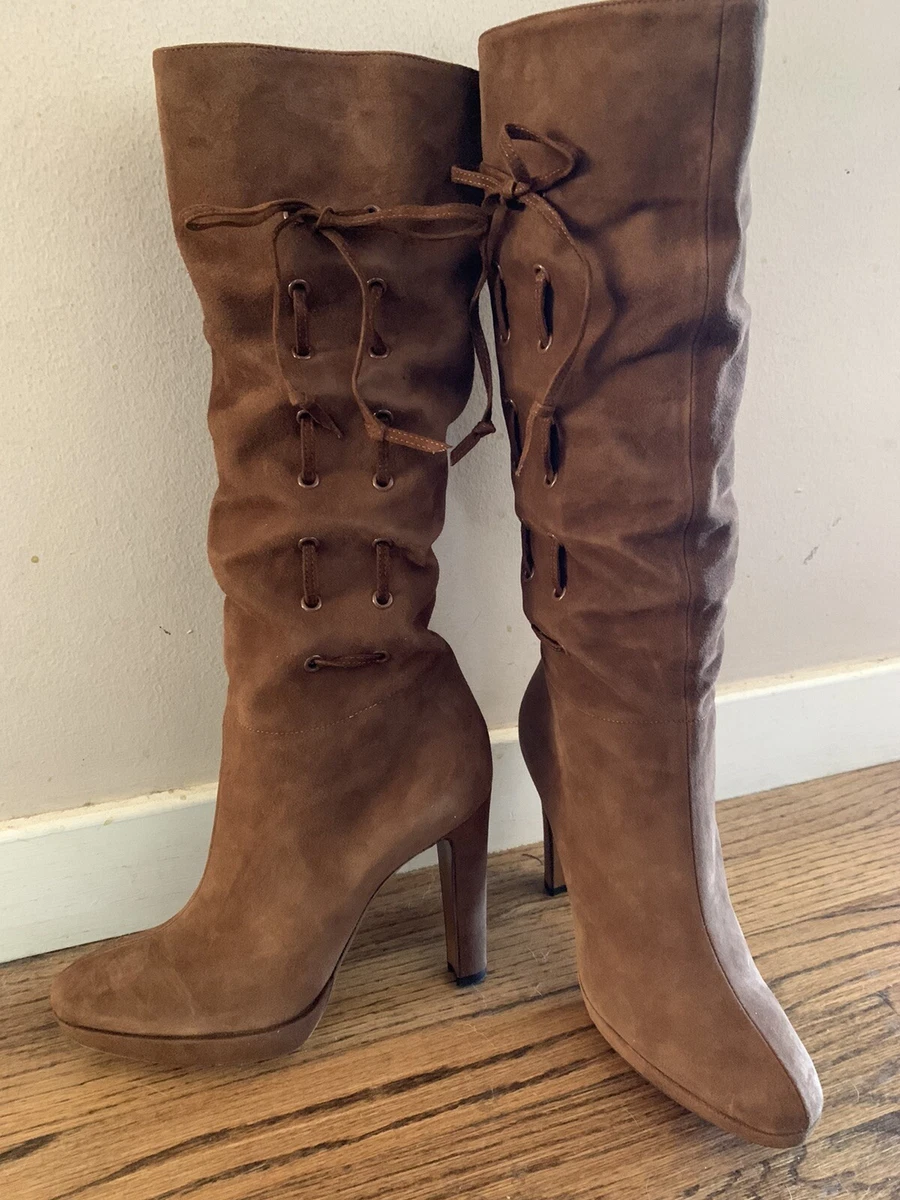 Moschino high cheap heel boots