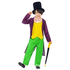 Kids Charlie and the Chocolate Factory Cosplay Willy Wonka Boys Costume Full Set