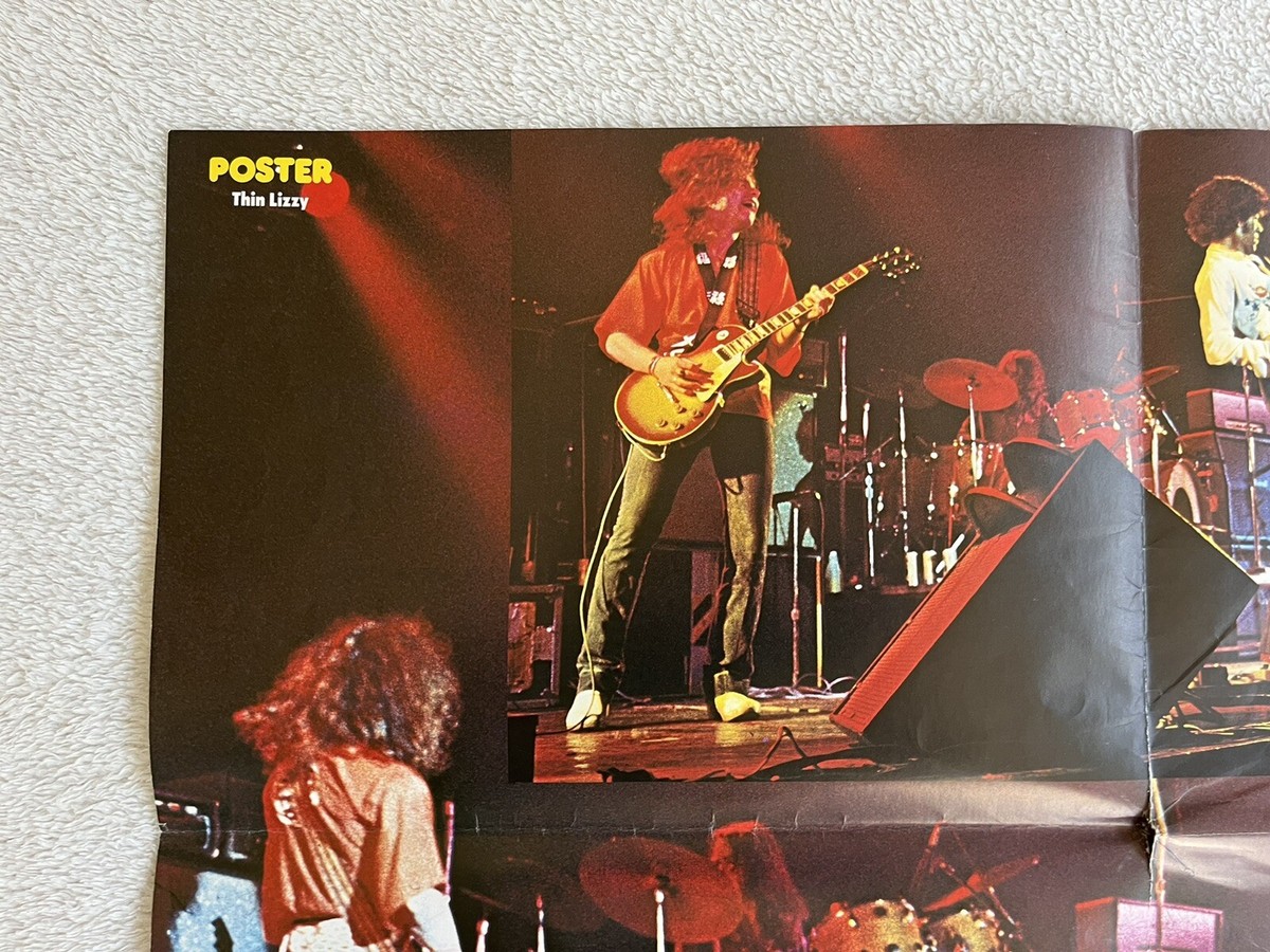 Thin Lizzy 1976 Live Phil Lynott Swedish Poster Music Magazine
