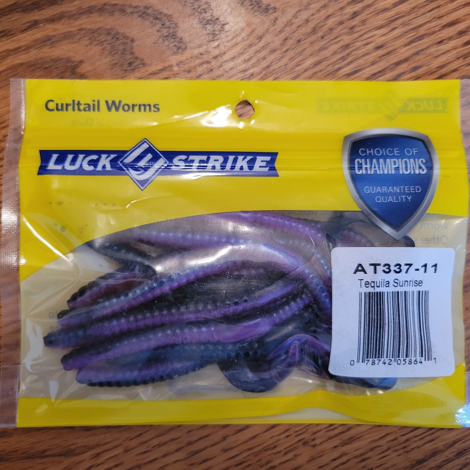 Luck E Strike Curl Tail 12 Rubber Worms Tequila Sunrise AT33711 eBay
