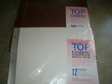 NEW MBI Top Loading Scrapbook Maroon 20 Pages with Extra NEW 12 Page Refills