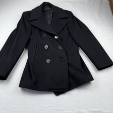 Naval Clothing Factory Pea Coat Mens 34 Extra Heavy 100% Wool Made in USA READ