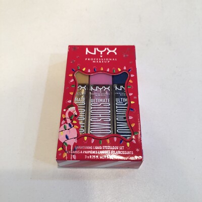 Nyx Professional Brightening Liquid Eyeshadow Set Makeup Holiday Collection