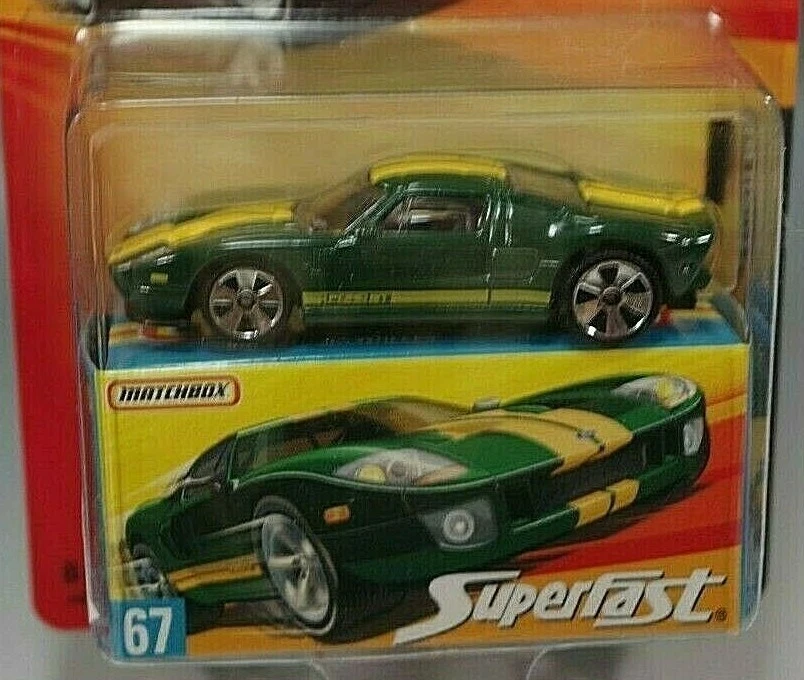 2006 火柴盒 #67 福特 GT 绿色超快 L.E. 全新带盒状况 — 第 2/3 张图片