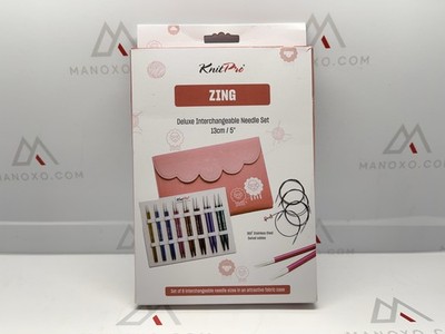 KnitPro Zing Deluxe Interchangeable Needle Set 5'' (13cm) | 8 US Sizes 