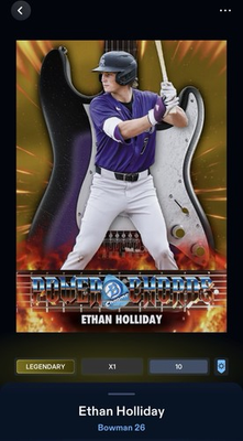 #ad Topps Bunt Digital 2026 Bowman ETHAN HOLIDAY POWER CHORDS 50 $34.99