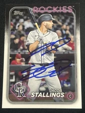 2024 Topps Update Series Signed Jacob Stallings Autographed Auto Rockies Card