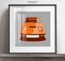 Stampa opera d'arte Bond Bug, idea regalo auto classica, aggiungi reg e colore