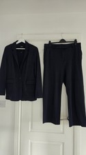 Womens Next Tailoring Navy Blue Smart Jacket And Trousers Suit Size 16 WORN ONCE