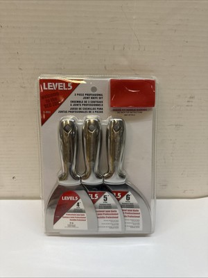 LEVEL5 Joint Knife Set 4'', 5'', 6'', & 8'' Stainless Steel Joint Knives | 5-452