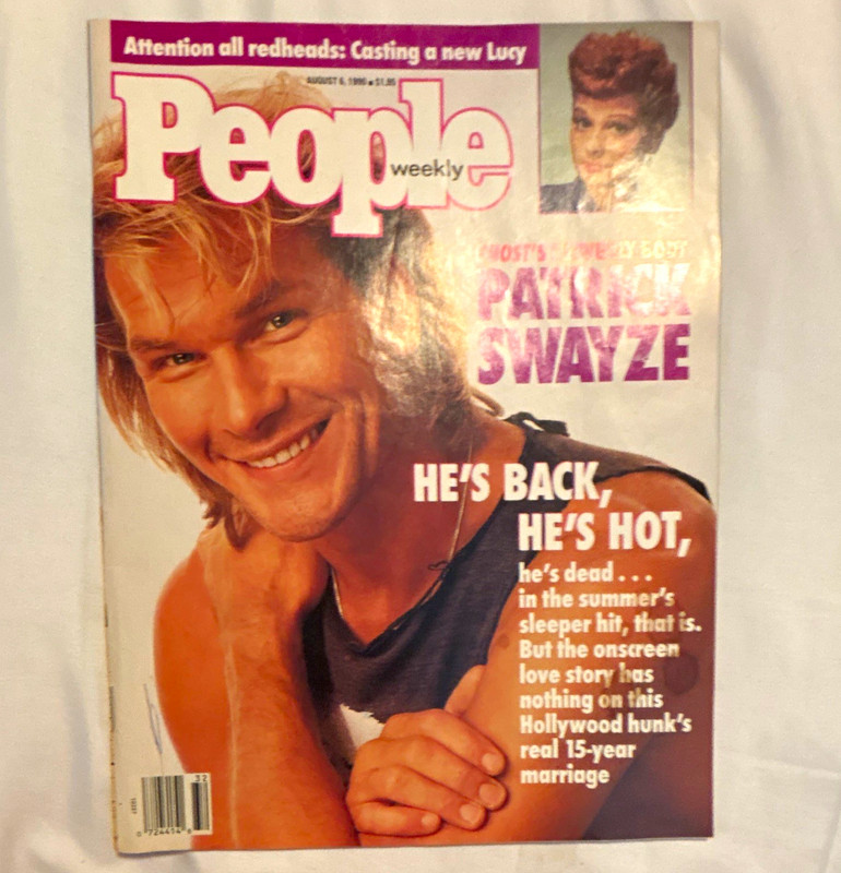 People Weekly Magazine Aug 6 1990 Patrick Swayze Cover, Illustrated Weekly
