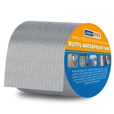 ADHES Butyl Tape Waterproof Tape, 4in x 16ft, Aluminum Foil Tape Butyl Sealan...