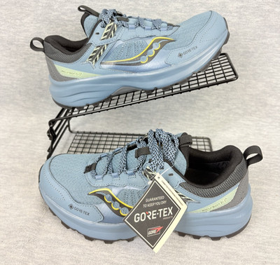 Saucony Excursion Tri 17 GTX Sneakers Womens 7.5 M Blue Gore-Tex Running Walking