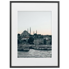 12x16 Black Frame - 12x16 Metal Picture Frame with Plexiglass - 12 x 16 Pictu...