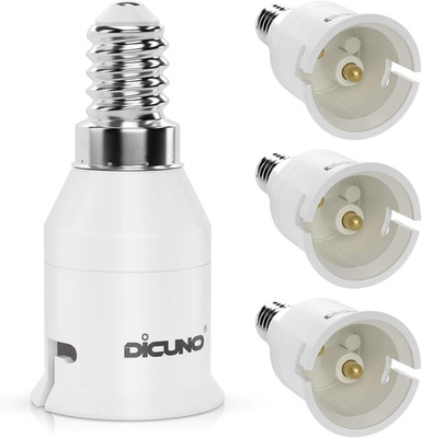 Dicuno E14 auf B22 Glühbirne Adapter 4er Pack Schraube auf Bajonett Sockel Konverter