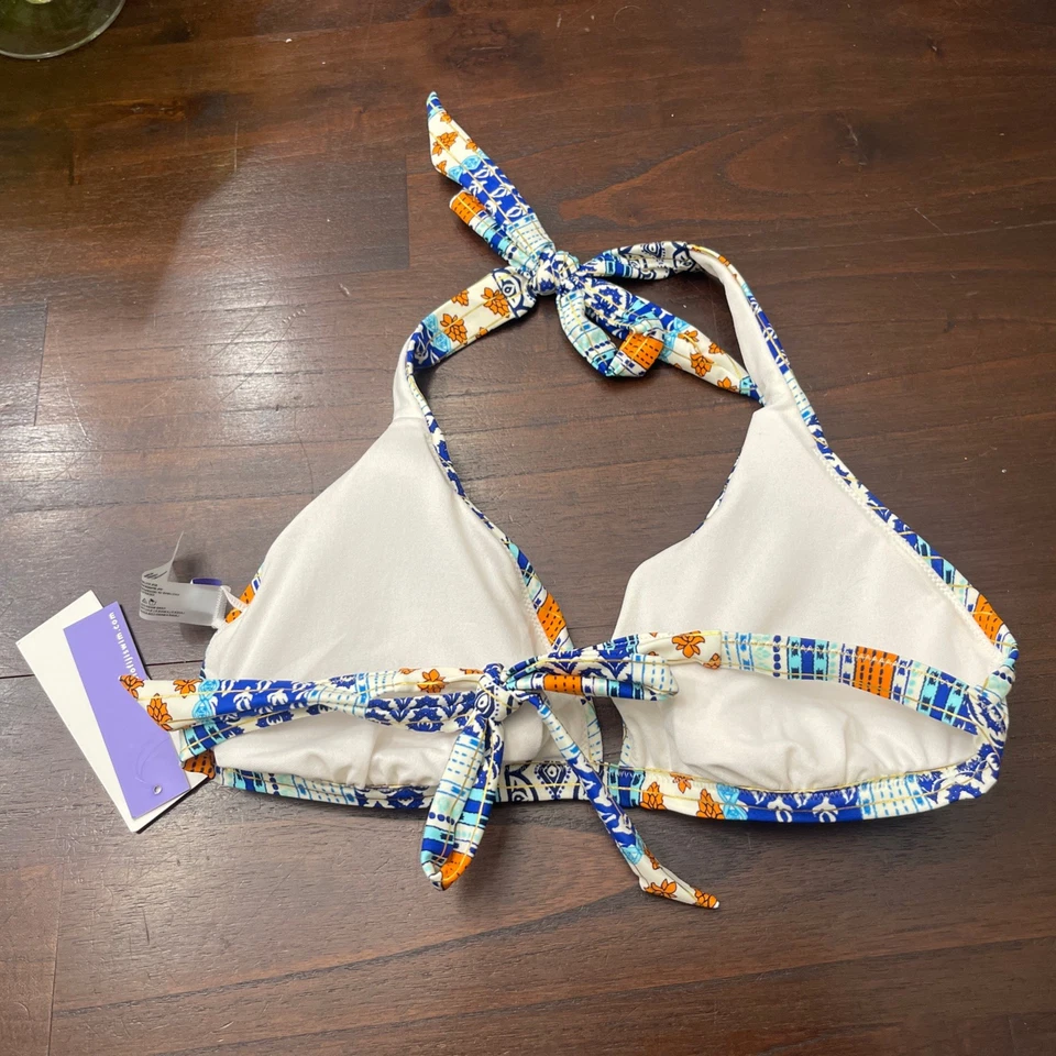 Top de bikini halter azul Radio Fiji talla mediana 52 Foto 4 de 4