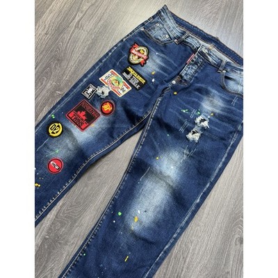 Y2K Vintage Dsquared2 Patchwork Jeans Denim pants | eBay