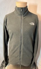 The North Face Full Zip Fleece Jacket Zip Pockets Gray Men's Size Medium M