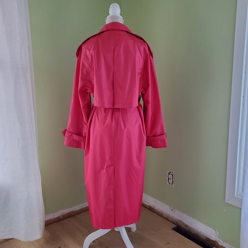 Vintage Pink Trenchcoat Worthington Essentials Petite - Size 12P - Picture 3 of 7