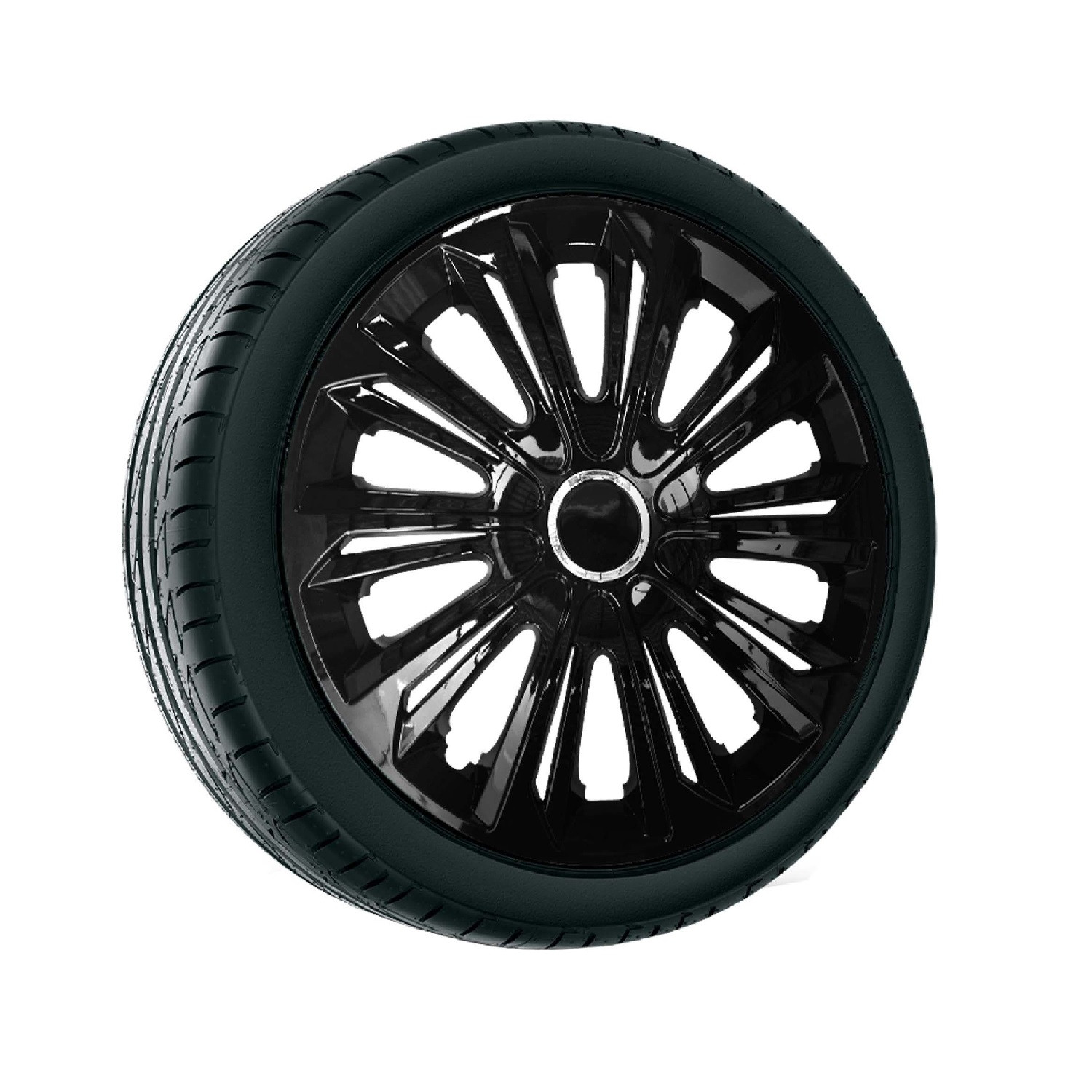 Capuchons de roues extra solides noir pour masquer et protéger les moyeux