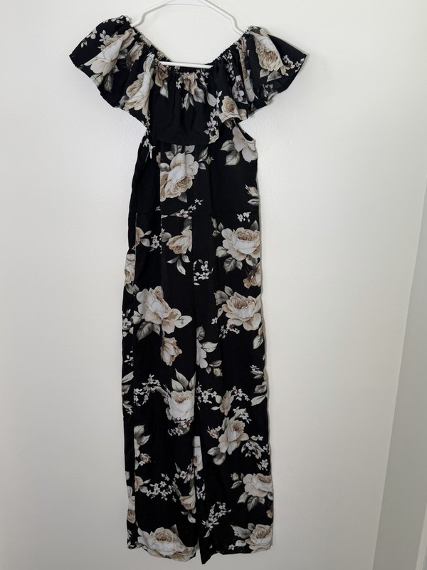 Girls Floral Wideleg Jumpsuit Size 14