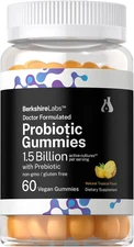 Probiotic Gummies 60 Ct, 1.5 Billion CFU + Prebiotic,Vegan, Non-GMO, Gluten Free