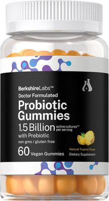 Probiotic Gummies 60 Ct, 1.5 Billion CFU + Prebiotic,Vegan, Non-GMO, Gluten Free