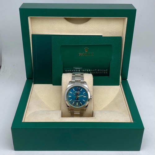 Rolex Milgauss Steel 40mm 116400GV Z Blue Dial Automatic Mens ...