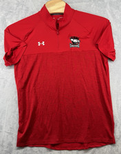 Under Armour Charlotte Checkers AHL Minor League Hockey 1/4 Zip SS Shirt Men's L