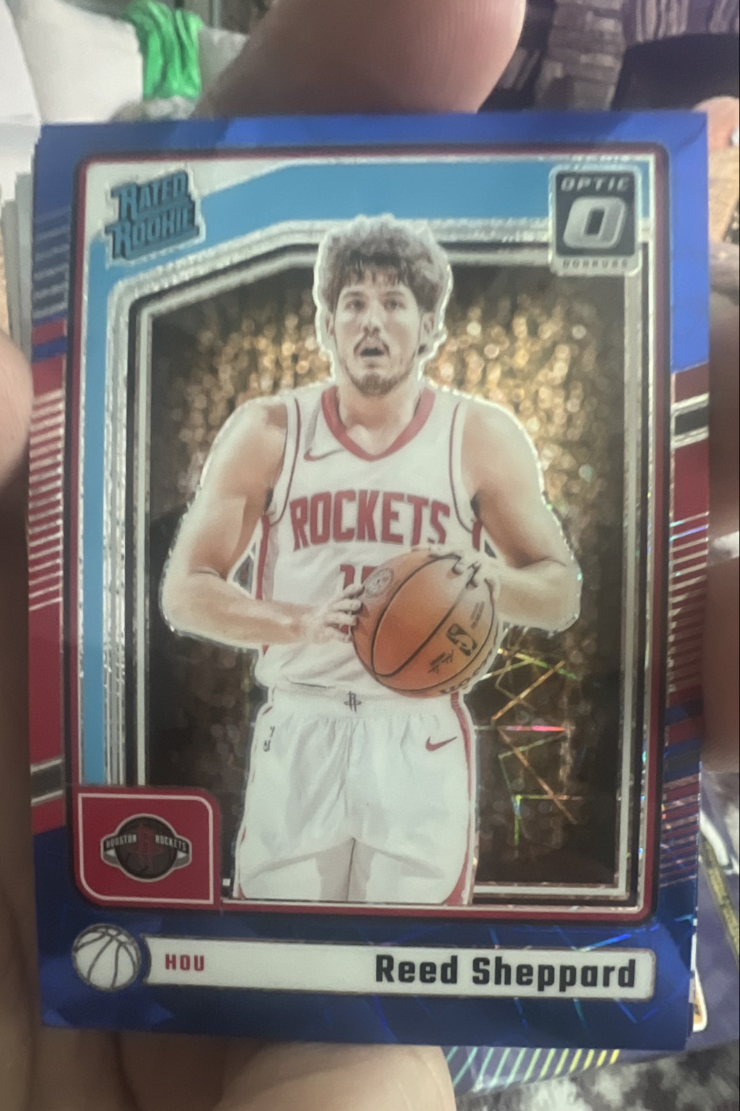 2024-25 Panini Donruss Optic-Rated Rookie Reed Sheppard #255 Blue Velocity Prizm