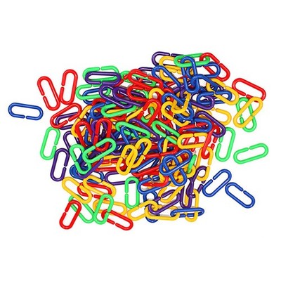 200 PCs DIY-Kunststoff-C-Clips Haken Kettenketten Papageien Vogelspielzeug