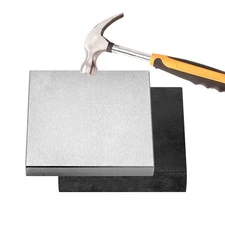Steel and Rubber Block 2 Pcs Work Bench Blocks Stamping Block 4" x 4"(10CM x ...