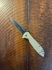 Kershaw Emerson 6054BRNBLK Pocket Knife Frame Lock Plain Edge Blade CQC-4K