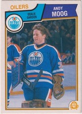 1983-84 O-pee-chee NHL #40 Andy Moog Oilers Bruins Stars
