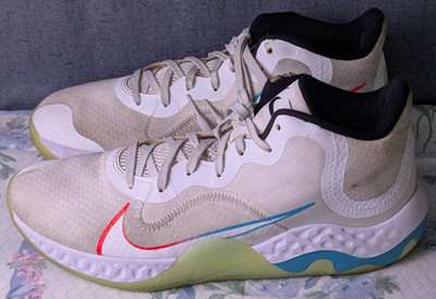 Nike Air Renew Elevate White Basketball Shoes Men's 12 Gym Sneakers CK2669-100