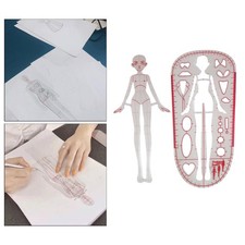 Règle de modèle de mode, 2 pièces, couture de motifs humanoïdes, outil de