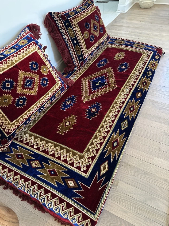 Sofá de piso árabe, cojín de piso turco, sofá vintage, sofá de mediados de siglo Foto 3 de 4