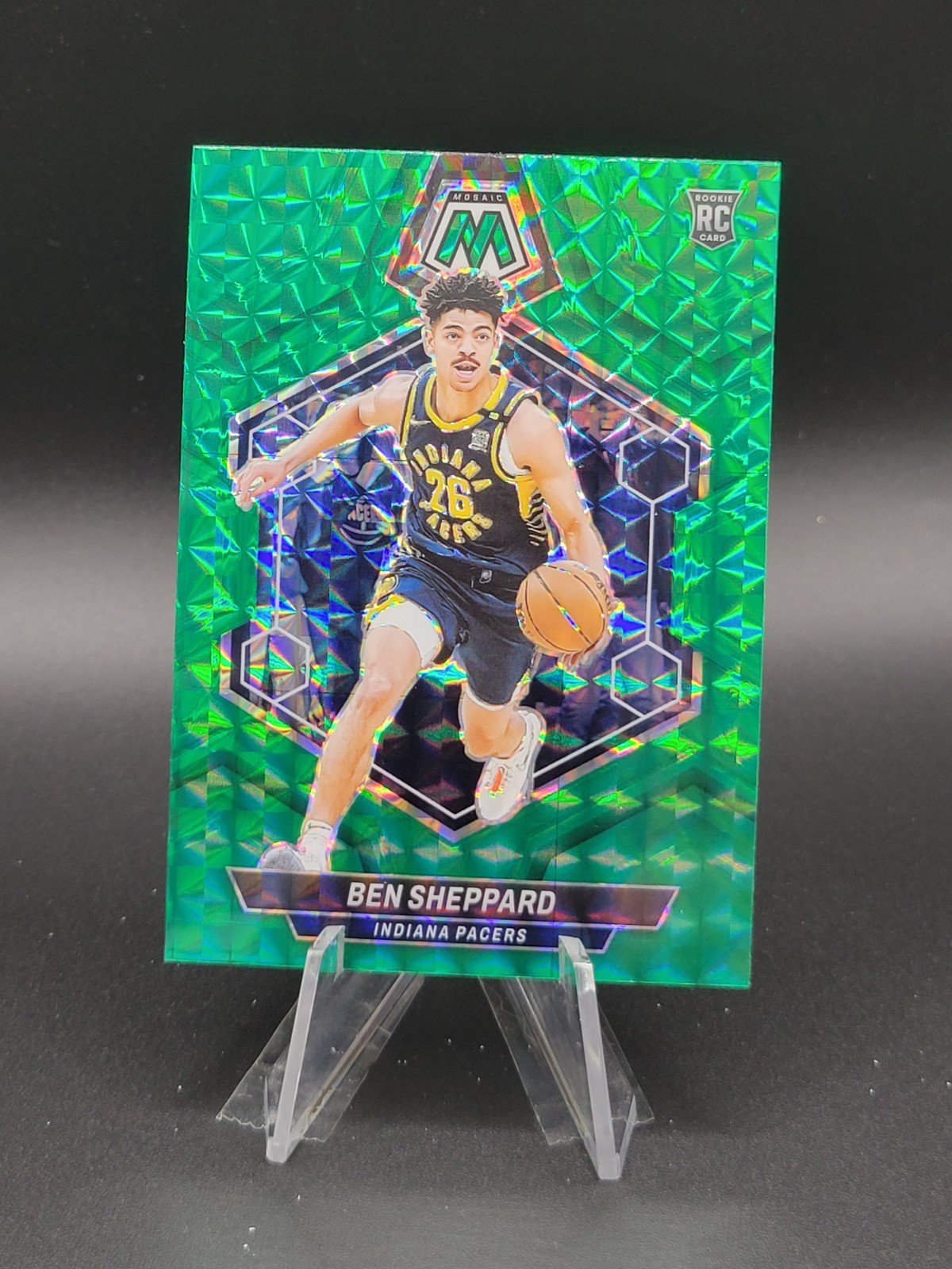 Ben Sheppard 2023-24 Panini - Mosaic Basketball #244 RC Green Mosaic - Pacers