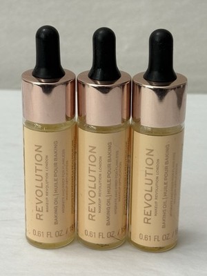 NEW Revolution 3-PACK Baking Oil Primer Hydrate 0.61 oz (D14)