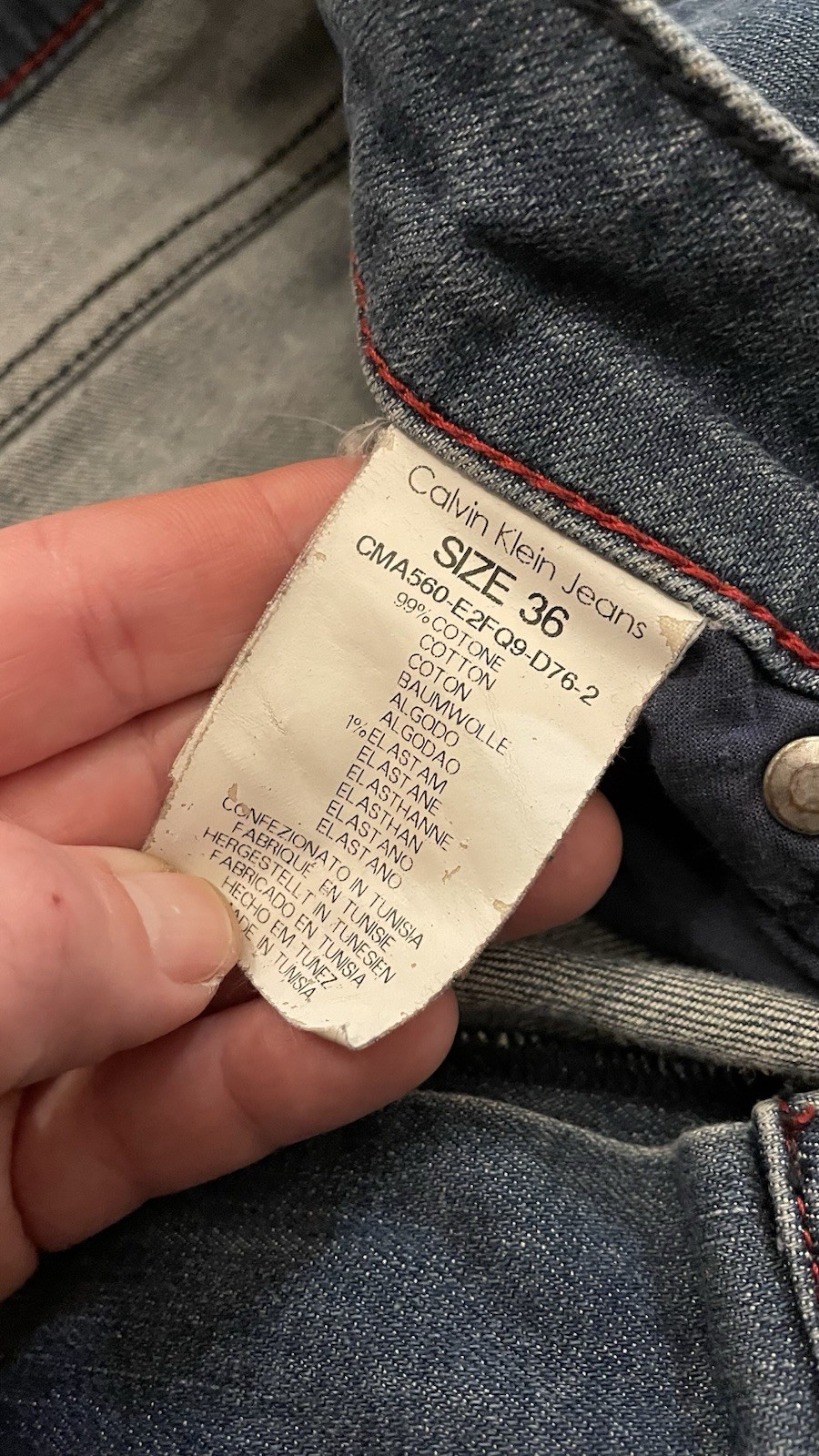 Calvin Klein Jeans – Blue Denim – Size 36 – c. 2000s image 7