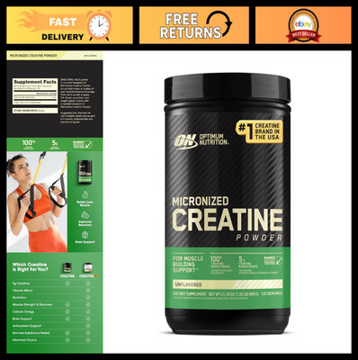 Micronized Creatine Monohydrate Powder, Unflavored, 120 Servings, 600g - Boost M
