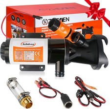 12V Portable RV Macerator Pump - 12GPM, 3.2ft Lift, Quick Release Discharge