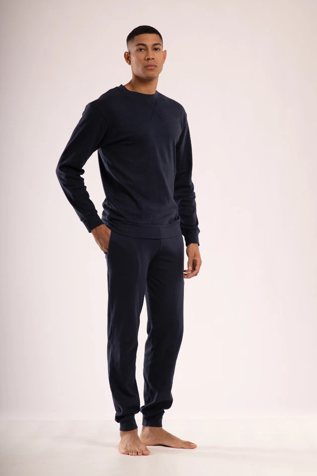 PIGIAMA UOMO IN CALDO COTONE GIROCOLLO - Immagine 2 di 2