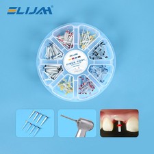 200Pcs/Box Dental Fiber Post Kit Screw/Straight Post Quartz Glass Thread Pile US