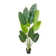 Uimoso 6ft Artificial Birds of Paradise Tree Faux Fake Plant w/ Pot Home Decor