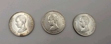 1891 PG M 1888-1889 MP M SPAIN Alfonso XIII 5 Pesetas.Silver.Lot Of 3.Circulated