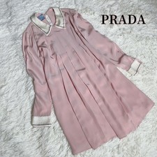 PRADA pink pleated sequin dress, size 40