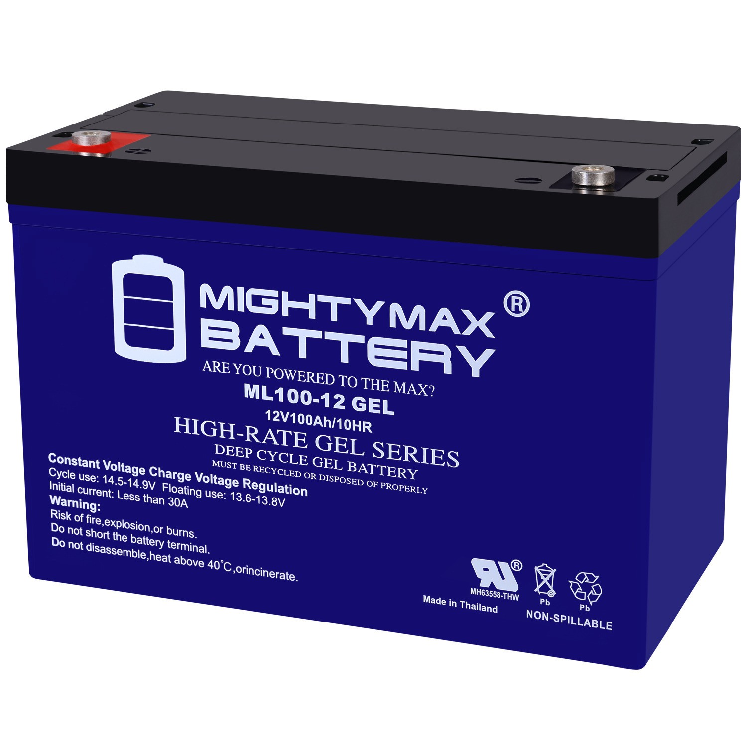 Mighty Max 12V 100AH GEL Battery Replacement for RENOGY PV S